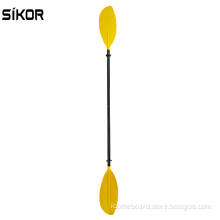 Sikor High Quality Beyoung Multiple Color Beautiful Leaf Kayak Paddle Alloy Shaft 2-piece Adjustable Boat Oar For Paddle Kayak
